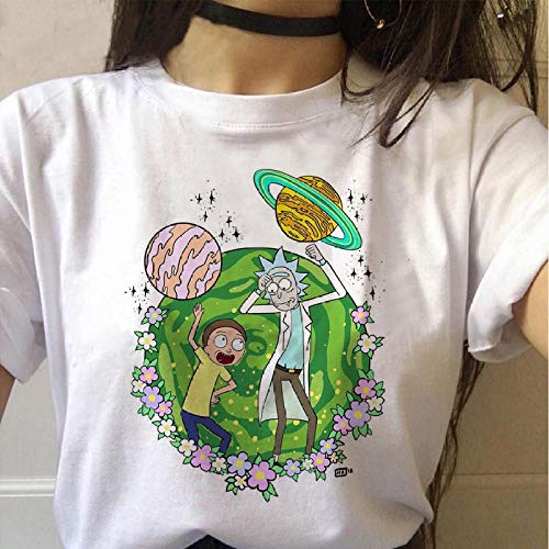 XCLWL Camiseta para Mujer, Divertida Camiseta De Dibujos Animados, Camiseta Harajuku Ullzang para Mujer, Camiseta Gráfica, Camisetas De Moda para Mujer-611_XS