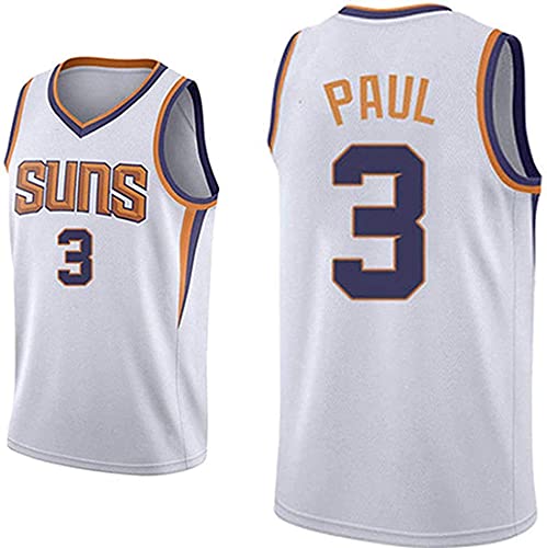 XSJY Baloncesto Masculino NBA Jersey - Chris Paul Jerseys NBA 3# Phoenix Suns - Camiseta Deportiva De Baloncesto Sin Mangas De Ocio Transpirable,A,M:170~175cm/65~75kg