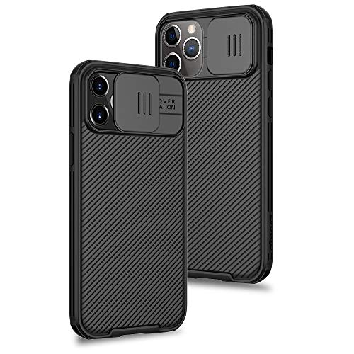 XTCASE Funda para iPhone 12 Pro MAX Protección de la cámara Carcasa Cubierta de cámara Deslizante Proteger Ultra-Delgado Híbrida PC Anti-Choque Anti-arañazos - Negro