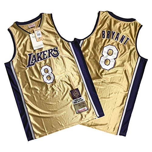 YPKL Kobe Bryant Men's Jersey, 2021 Edición Conmemorativa Lakers 8# Camisetas de Baloncesto - Fan Jersey Deportes Tops Vestidos sin Mangas (S-2XL) Gold-S