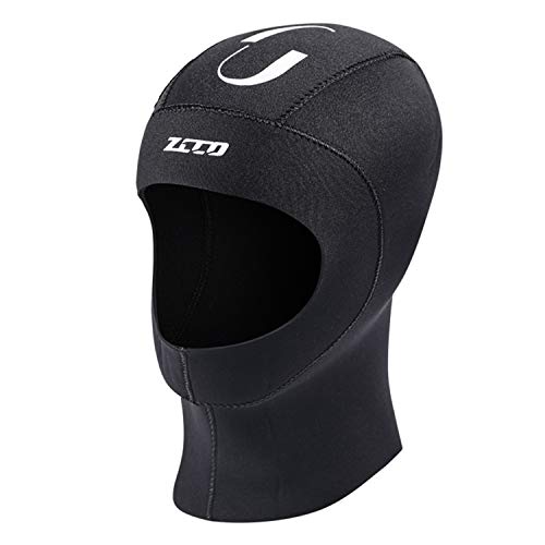 ZCCO Capucha de Buceo 3 mm / 5 mm Capucha de Neopreno para Traje de Neopreno Gorra de Buceo elástica Duradera, Capucha térmica de Surf (5mm, XL)