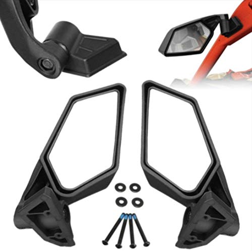 ZHENDA Motobiker 2pcs / Set Espejos Laterales Espejo retrovisor Espejos Laterales de Carreras Compatible For UTV Polaris RZR Can Am Maverick X3 2017 2018 Compatible For Suzuki Quadracer 450 2006-2009