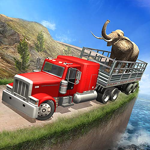 Zoo Animals Transporter Truck Driving Game: Parking Cargo Transporter Offroad Racing Adventure Free 2019