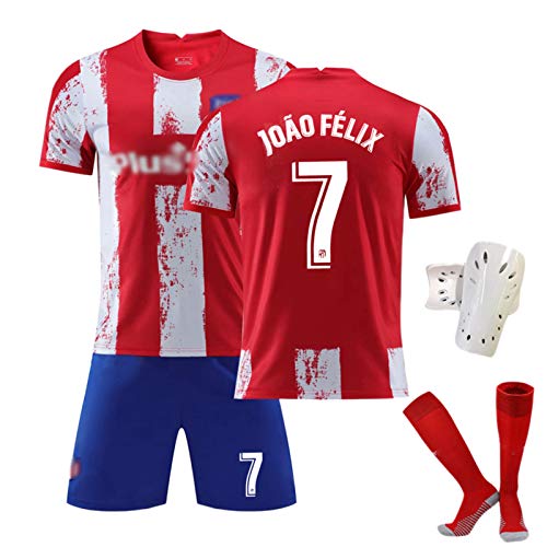 ZQYDUU 2022 Nuevo Camiseta De Fútbol Madrid Camiseta Shorts Hombre Niños, Suárez João Félix Jerseys Equipo Trajes De Entrenamiento Uniforme Camiseta Chándales Ropa Deportiv #7-26