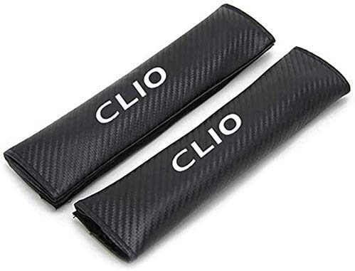 2 Piezas Almohadillas para Cinturón de Seguridad para Renault CLIO, con Marca de Logo Protectores Hombro Funda Acolchada CóModas Coche Interior Accesorios