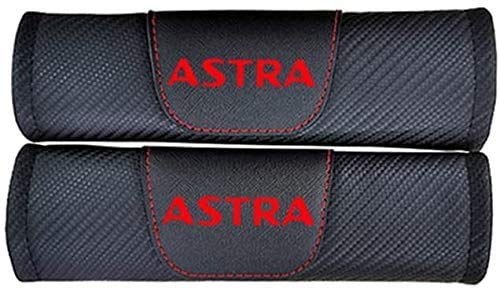 2 Piezas Coche Almohadillas Cinturón de Seguridad Fibra Carbono para Opel Astra, Protectores Coche Interior Accesorios