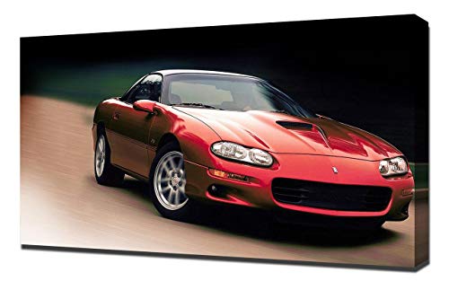 2002 Chevrolet Camaro-SS-V6-1080 - Lienzo impreso artístico para pared, diseño de Chevrolet Camaro-SS-V6-1080