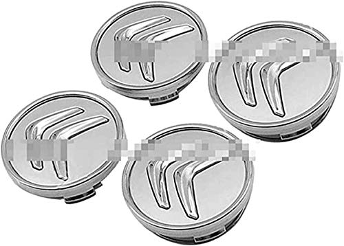 4pcs Coche Tapas Centrales De Llantas para Citroen C1 C2 C3 C4 C5 C6 C8 C4L DS3 DS5,Con Logo De Coche Centrales De Rueda Resistente Al Agua Y Al Polvo Tapa De Cubo Aluminio Decorativa Accesorios,60mm