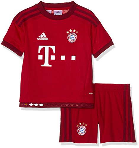 adidas Fußball Teamtrikot H Mini Chándal, niño, Blanco/Rojo/Negro, 98