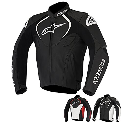 Alpinestars Chaqueta moto Jaws Cuero Negro, Negro, 48