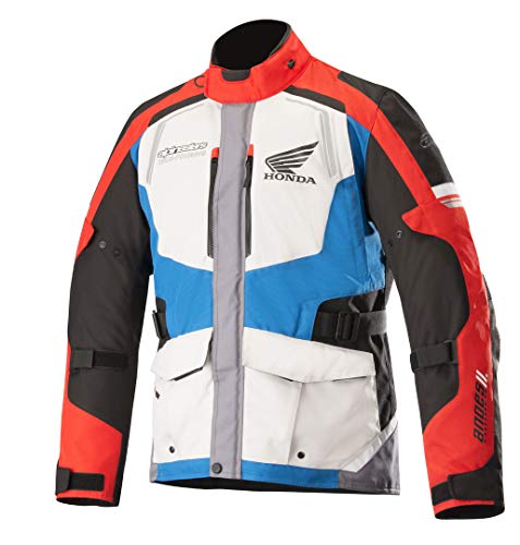 Alpinestars Honda Andes v2 Drystar - Chaqueta textil para moto, color blanco, rojo y negro, talla 3XL