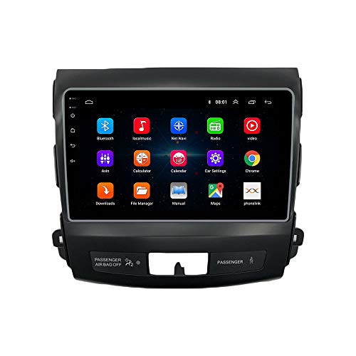 Android 10 Autorradio Navegación del Coche Unidad Principal Estéreo Reproductor Multimedia GPS Radio IPS 2.5D Pantalla táctil porMitsubishi Outlander 2005-2012