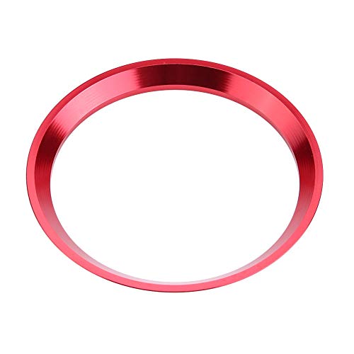 Anillo decorativo del logotipo del volante del automóvil, ajuste de la cubierta del anillo del volante del automóvil para CLA GLK A clase W204 W246 W176 W117 C117(rojo)