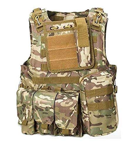 ATAIRSOFT CS Chaleco táctico Militar Molle Combat Assault Plate Carrier Chaleco táctico Ropa al Aire Libre Chaleco de Caza (MC)