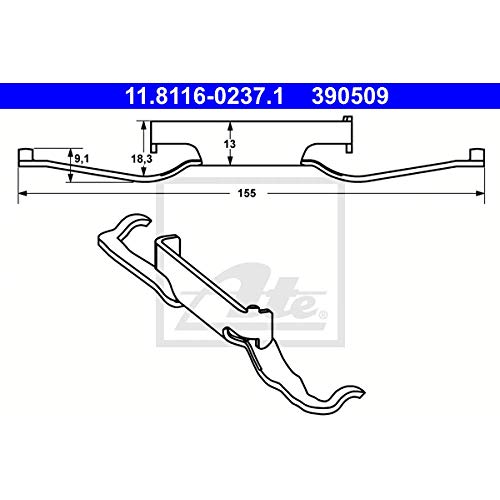 ATE 11.8116-0237.1 Muelle, pinza de freno