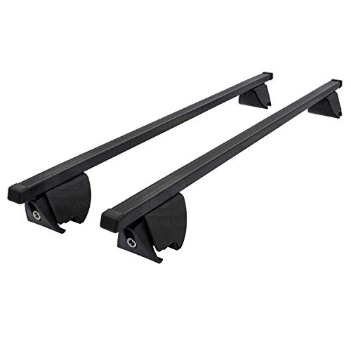 Barras portaequipajes Farad Hilo + Iron4 de acero compatibles con Chevrolet Captiva desde 2006 en adelante con pasamanos altos, railing abiertos