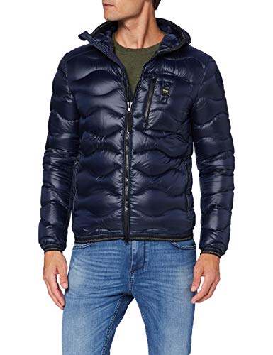 Blauer Giubbini Corti Imbottito Piuma Chaqueta acolchada, 888 Blu, S para Hombre