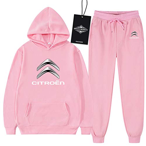 BOLGRTYXC Hombres Sudadera Pantalones Colocar Ropa de Deporte Hombres Cit_R.Oen Impreso Trotar Traje,Clásico Baloncesto Sudadera Chandal Salvaje/Rosado/XS