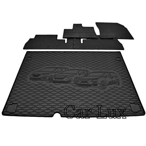 Car Lux AR91785 - Alfombras Alfombrillas de goma a medida + alfombra maletero para Citroen Berlingo 3 III L1 desde 2018-