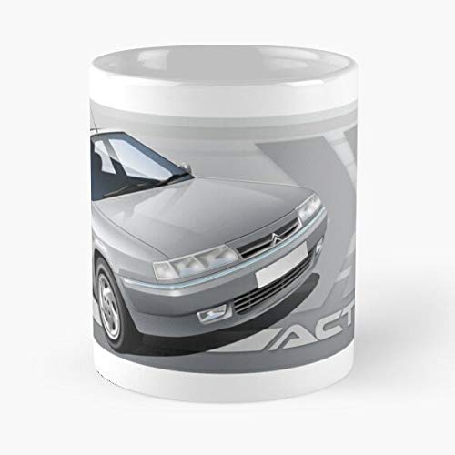 Cars Silver Automotive Xantia Art Activa Citroen Graphic La Mejor Taza de café de cerámica de mármol Blanco de 11 oz