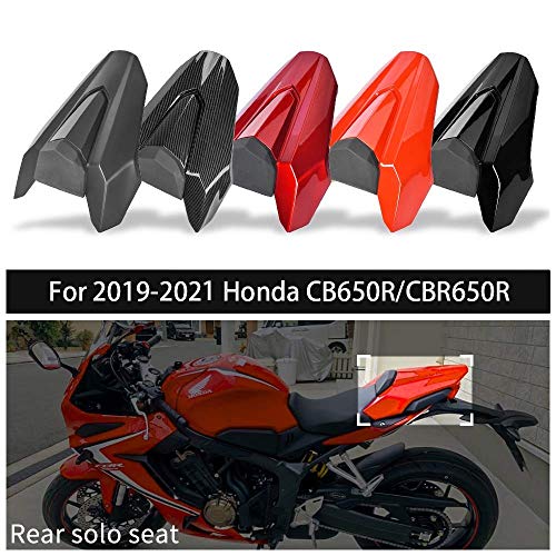 CB650R CBR650R Accesorios Motocicleta ABS Pasajero trasero Pasajero Solo Asiento Cubierta del capó Motor Carenado Cola trasera para 19 20 21 Ho-nda CB 650 R CBR 650R 2019 2020 2021 (Negro mate)