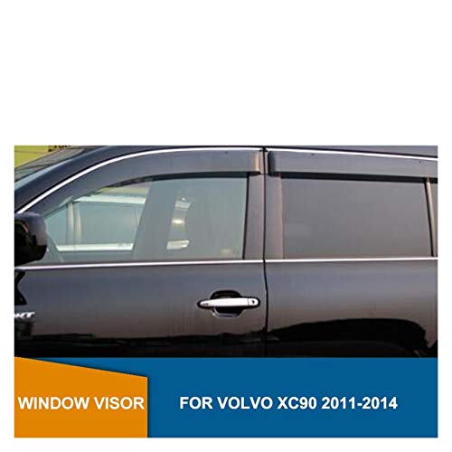 CGDD Deflectores de Viento Ventana Lateral Devlectores Ventana Ventilación Air Visor Sun Shade Tweing Tolding Shelters Guardias para Volvo XC90 2011 2012 2013 2014 Cortavientos para ventanilla