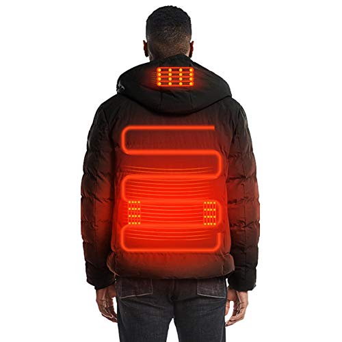 Chaleco con Calefacción USB, Ropa Abrigada de Invierno,Calentador Almohadilla térmica Esquí Chaqueta Térmico Chalecos con calefacción de esquí Lavable a máquina para Hombre Viajes Pesca