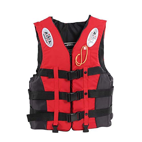 Chaleco Salvavidas Flotante, Chaleco De Natación Ayuda a La Flotabilidad para Canotaje Kayak Piragüismo Adulto Adulto Chaleco De Natación Flotador Chaleco Salvavidas (Color : Red, Size : XXL)