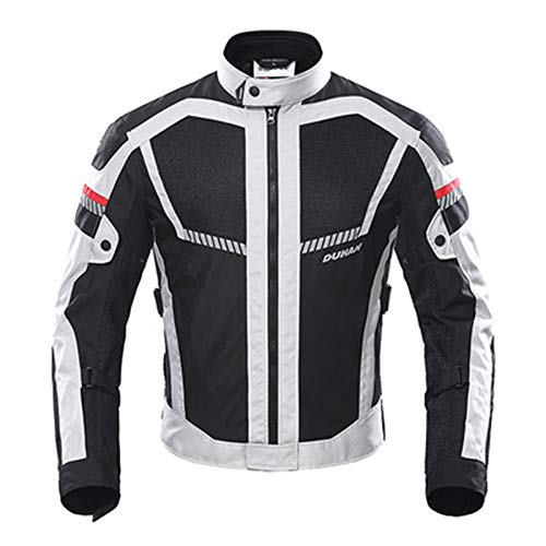 Chaqueta de Motocicleta de Moto para Hombre, Respirable, Armadura Protección, reflexión de alto brillo, para verano primavera otoño