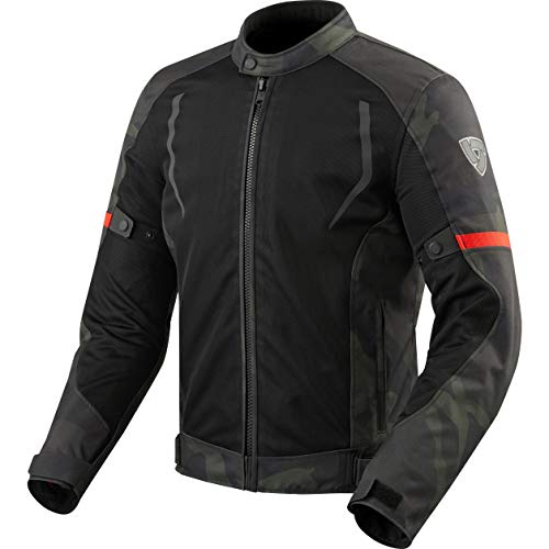 CHAQUETA DE VERANO REVIT TORQUE NEGRO-VERDE MILITAR TALLA S