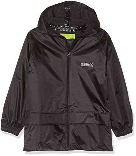 Chaqueta para niño Regatta Stormbreaker (impermeable), Niños^Niñas, color negro, tamaño 3 Años