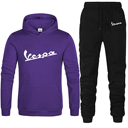 Chaqueta Suéter Suéter Unisex De Los Deportes del Ocio del Suéter Encapuchado Sudadera Vespa Hombres De Pantalón Conjunto H-S