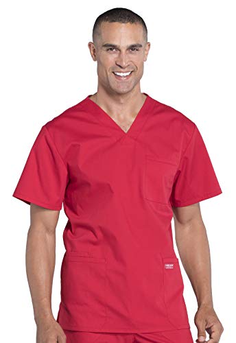 Cherokee Workwear Professionals WW695 Men's V-Neck Solid Scrub Top