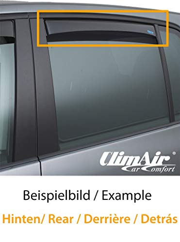 ClimAir M2042 Dark Deflectores de Aire Master Negro (Trasera) Compatible con Dacia Duster II 2018, Oscuro