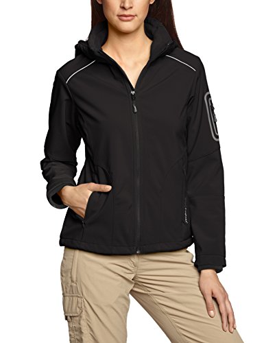 CMP 3A05396, Chaqueta de acampada y senderismo para Mujer, Negro (U901), XXL (Talla Fabricante: D46)