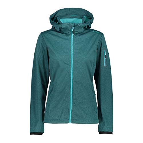 CMP Lightweight, Windproof and Waterproof Softshell Jacket WP 8.000 Chaqueta, Mujer, Lake Melange, 44