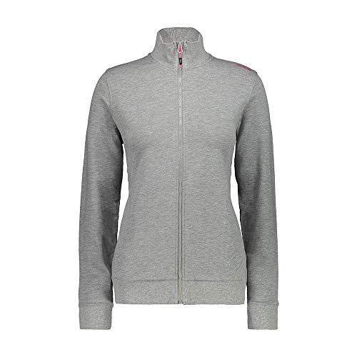 CMP Stretch Sweatshirt Fullzip 30D6506 Sudadera, Mujer, Grigio Mel, D36