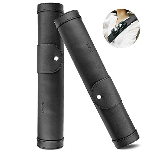 COFIT Almohadillas Alargadas para Cinturón de Seguridad, Largas de 33cm con más Protección Cómoda para los Hombros Ideal para Su Conducción y Viaje, Juego de 2, Negro