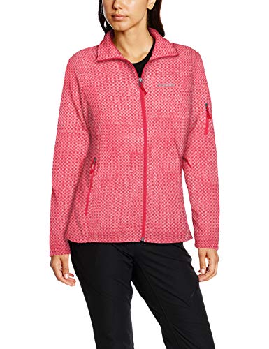 Columbia Fast Trek Printed Jkt, Chaqueta Polar para Mujer, Rosa (Cactus Pink Star Print), XS