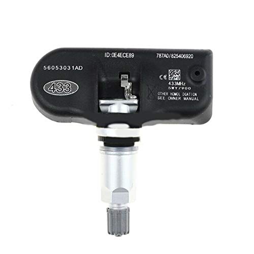 Control de presión de neumáticos Neumático del coche del sensor de presión de aluminio ABS Negro for Chrysler 300C Sebring Voyager Voyager presión de los neumáticos sensor 56053031AD (Color : Black)