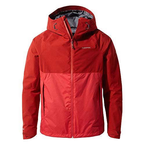 Craghoppers Caleb Goretex - Chaqueta impermeable para hombre, Hombre, Chaqueta impermeable, CMW770 5EJ80, Rojo Firth, XL