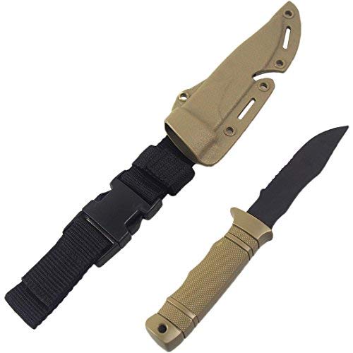 Cuchillo de entrenamiento de Wwman Modelo de Artes Marciales Negro Cuchillo suave CS Armas Cuchillo de plástico táctico ABS (TAN-01)