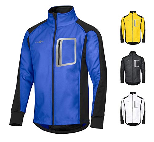 Cyclehero - Chaqueta de ciclismo para hombre (diferentes tamaños y colores) impermeable Softshell para hombre para montar en bicicleta y correr con grandes reflectores