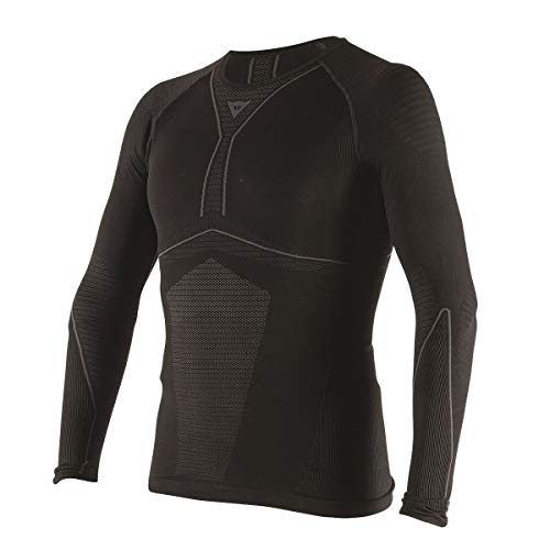 Dainese D-CORE DRY TEE LS Camiseta de Moto, Negro/Antracite, Talla L