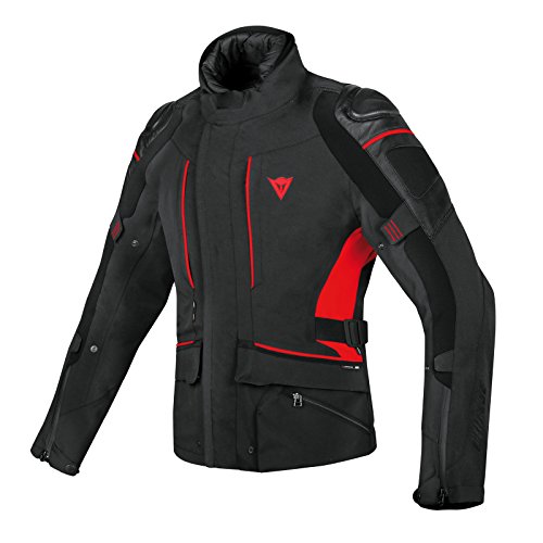 Dainese-D-CYCLONE GORE-TEX Chaqueta, Negro/Negro/Rojo, Talla 48