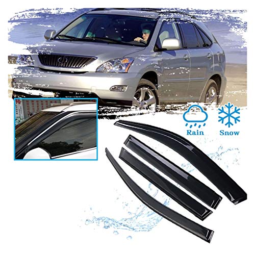 Deflectores de Viento para Lexus RX RX300 RX330 RX350 RX400H 2004~2009 XU30 Coche Ventana De Rain Guard Deflector Deflector Toldos De Visera Cortavientos para ventanilla