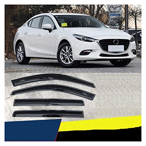 Deflectores de Viento para Mazda 3 Axela 2014-2019 Ventana De Ventana Ventas Sombras Sun Rain Deflector Guard Coje Twing Cortavientos para ventanilla