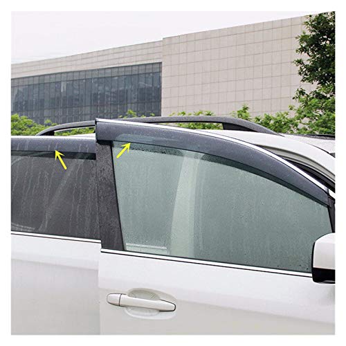 Deflectores de Viento para Subaru Forester SJ 2014-2018 Accesorios De Coches 4pcs Ventana De Plástico Visera Ventilación Sombra Lluvia Sol Viento Protector HXJH Visera Lateral