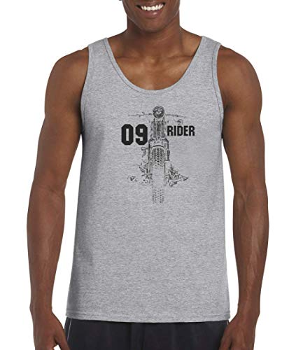 Druckerlebnis24 Tank Top - Camiseta de Tirantes para Hombre, diseño de ciclomotor, Todo el año, Redondo, Sin Mangas, Hombre, Color Gris, tamaño XXL