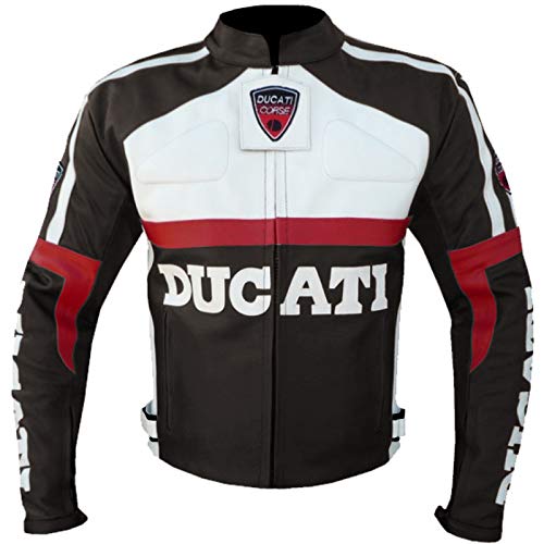 DUCATI 3039 - CHAQUETA DE PIEL PARA MOTO MARRÓN